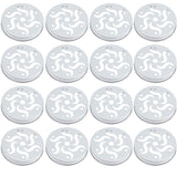 Aluminum Screw Cover, Scented Candle Lid, Flat Round, Windmill Pattern, 71x13mm, Inner Diameter: 67mm