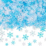 6 Bags 6 Style Snowflake Plastic Confetti, Christmas Confetti, for Party Decorate Supplies, Mixed Color, 14~28x15~31x0.2mm, 1 bag/style