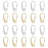 Brass Earring Hooks, Golden, 18x5.5x10.5mm, Hole: 3.5mm, 18 Gauge, Pin: 1mm, 20pcs/box