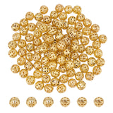 Brass Filigree Beads, Filigree Ball, Lead Free & Cadmium Free & Nickel Free, Round, Raw(Unplated), 6mm, Hole: 1mm, 100pcs/box