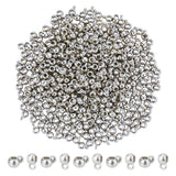 400Pcs CCB Plastic Tube Bails, Loop Bails, Rondelle, Platinum, 9x4.5x6mm, Hole: 2.8mm