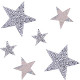 Glitter Hotfix Acrylic Rhinestone, Iron on Patches, Dress Shoes Garment Decoration, Star, Mixed Color, 4~8x4~8x0.15~0.25cm, 6pcs/set