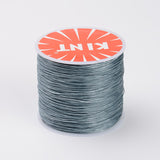 Round Waxed Polyester Cords, Twisted Cord, Gray, 0.5mm, about 106m/roll