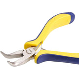 Carbon Steel Jewelry Pliers, Bent Nose Pliers, Ferronickel, Stainless Steel Color, 12.3x7.6x1.7cm