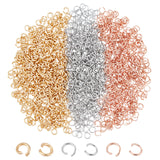 1200Pcs 3 Style 304 Stainless Steel Jump Rings, Open Jump Rings, Mixed Color, 4x0.6~0.8mm, Inner Diameter: 2.8mm, 400pcs/style