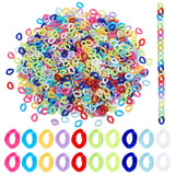 1000Pcs 10 Colors Opaque Acrylic Linking Rings, Quick Link Connectors, For Jewelry Curb Chains Making, Twist, Mixed Color, 13.5x10x2.5mm, Inner Diameter: 8x4mm, 100pcs/color