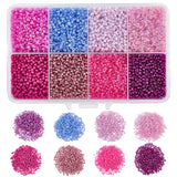 120g 8 Style Glass Seed Beads, Mixed Color, 12/0, 1.5~2mm, Hole: 0.5~1mm, 15g/style