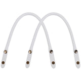 Imitation Leather Bag Handles, with Iron Finding for Bag Straps Replacement Accessories, White, 47.5x1.5cm