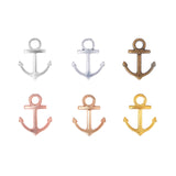 Alloy Pendants, Anchor, Mixed Color, 19x15x2mm, Hole: 3mm, 90pcs/box