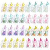32Pcs 8 Style Transparent Resin Pendants, Imitation Drink, Bottle, Mixed Patterns, 26.3~27.5x12~13x11mm, Hole: 1.8mm, 4pcs/style