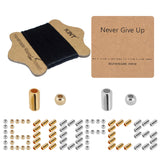 1230Piece DIY Morse Code Style Beaded Bracelet Making Kits, Including CCB Plastic Beads, Black Waxed Cotton Cord, Kraft Paper Display Cards, Platinum & Golden