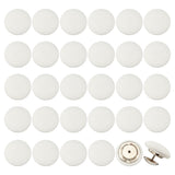 32 Sets Cloth Cap Nail Button, with Iron Rivet, Hat Accessories, White, Button: 17x7mm, Hole: 1mm, Rivet: 11x3mm, Pin: 1mm