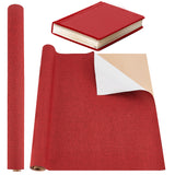 1 Sheet Rectangle Self-Adhesive Linen Fabric Clothing Patches, Inside & Outside Fabric Repair Patches, with 1Pc Kraft Cardboard Mailing Tubes, Dark Red, 100x430x0.05cm