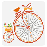 PET Hollow Out Drawing Painting Stencils, for DIY Scrapbook, Photo Album, Bicycle, 30x30cm