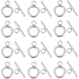 50Pcs 304 Stainless Steel Toggle Clasps, Ring, Stainless Steel Color, Ring: 16.5x12x2mm, Hole: 3mm, Bar: 18x7x2mm, Hole: 3mm