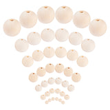 Unfinished Wood Beads, Natural Wooden Loose Beads Spacer Beads, Round, 8x7mm, Hole: 2~3mm