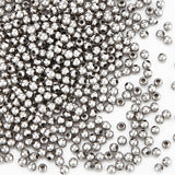 316 Surgical Stainless Steel Spacer Beads, Round, Stainless Steel Color, 3mm, Hole: 1mm, 500pcs