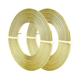 Aluminum Wire, Flat Craft Wire, Bezel Strip Wire for Cabochons Jewelry Making, Green Yellow, 3x1mm, about 5m/roll
