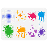 Plastic Drawing Painting Stencils Templates, for Painting on Scrapbook Fabric Tiles Floor Furniture Wood, Rectangle, Mixed Shapes, 29.7x21cm