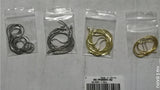 24Pcs 4 Style Brass Herringbone Chain Tassel Pendants, Platinum & Light Gold, 52~114x1mm, Hole: 1.8mm, 6pcs/style