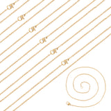 20Pcs Ion Plating(IP) 304 Stainless Steel Cable Chains Necklaces Set for Men Women, Golden, 17.72 inch(450mm)