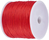 Round Waxed Polyester Cords, Twisted Cords, Dark Red, 0.5mm, about 106m/roll