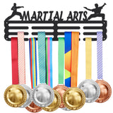 Sports Theme Iron Medal Hanger Holder Display Wall Rack, with Screws, Martial Arts Pattern, 150x400mm