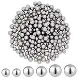 450Pcs 3 Style 304 Stainless Steel Ball, Stainless Steel Color, 4~6mm, 150pcs/style