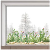 Electrostatic PVC Window Sticker, for Window Home Decoration, Other Plants, 390x1180mm