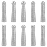 10Pcs Alloy Cord Ends, Bolo Tie End Caps, Cone, Platinum, 25.5x6mm, Inner Diameter: 4.5mm