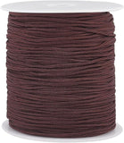 100 Yards Nylon Chinese Knot Cord, Round, Coconut Brown, 2mm