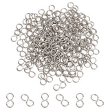 200Pcs 304 Stainless Steel Hook Clasps, 8 Shaped Clasps, Stainless Steel Color, 10x5x0.7mm