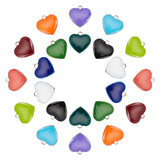 44Pcs 11 Colors 201 Stainless Steel Enamel Charms, Heart, Stainless Steel Color, Mixed Color, 13x13x2mm, Hole: 1.5mm, 4pcs/color