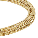 Textured Round Brass Wire for Jewelry Making, Golden, 18 Gauge, 1mm, about 32.8 Feet(10m)/roll
