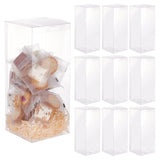 PVC Storage Boxes, Candy Gift Package Supplies, Rectangle, Clear, 10x10x25cm