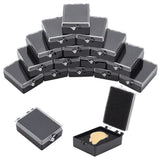 Rectangle Plastic Denture Storage Boxes, False Teeth Case with Sponge Inside, Dentistry Tools, Black, 6.65x4.35x2.25cm