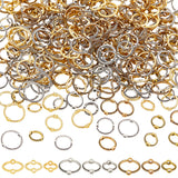 450Pcs 9 Style Zinc Alloy Bead Frame, Round Ring, Mixed Color, 9~13.5x3~3.5mm, 50pcs/style