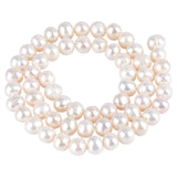 1 Strand Natural Cultured Freshwater Pearl Beads Strands, Round, PeachPuff, 7~8mm, Hole: 0.8mm, about 50~52pcs/strand, 14.17 inch