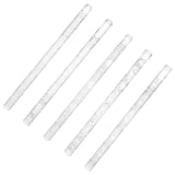 Acrylic Rolling Pin, with Pattern, for Fondant Making, Stick, Clear, 165x10mm, 4 styles, 1pc/style, 4pcs/set