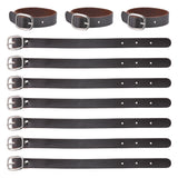 Leather Luggage Tag Straps, with Alloy Claps, for Suitcase Name Tag Holders, Coconut Brown, 205x12mm