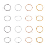 304 Stainless Steel Jump Rings, Open Jump Rings, Twisted, Mixed Color, 8x1~1.2mm, Inner Diameter: 5.5~6mm, 48pcs/box