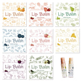 80Pcs 8 Style Custom Lip Balm DIY Label Sticker, Coated Paper Paster, Self-Adhesive Stickers, Square, Mixed Patterns, 5x5cm, 10pcs/style