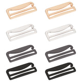 8Pcs 4 Colors Zinc Alloy Underwear Strap Buckles, Bra Hook, Number 9-Shaped, Mixed Color, 18x42x2.5mm, Inner Diameter: 2x37mm, 2pcs/color