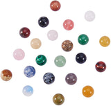 Natural & Synthetic Gemstone Stone Beads, Gemstone Sphere, for Wire Wrapped Pendants Making, No Hole/Undrilled, Round, Mixed Color, 10mm, 100pcs