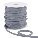 20 Yards Round Polyester Cords, with 1Pc Plastic Spool, for Garment Accessories, Gray, 6mm