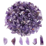 Natural Amethyst Chip Beads, No Hole Beads, 4~19x3~8mm, 100g, about 400pcs/box