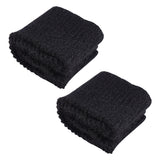 95% Cotton & 5% Elastic Fiber Ribbing Fabric for Cuffs, Waistbands Neckline Collar Trim, Faux Mink Fur Knitted Hem, Quilting Cloth, Black, 730~750x70~83x4mm