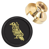 Golden Tone Wax Seal Brass Stamp Heads, for Wax Seal Stamp, Bird, 25x14.5mm