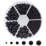 Imitation Pearl Acrylic Beads, No Hole/Undrilled, Round, Black, 8x2cm