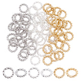 60Pcs 3 Colors Brass Soldered Jump Rings, Closed Jump Rings, Twist Ring, Mixed Color, 6x1mm, Inner Diameter: 3.5mm, 20pcs/color